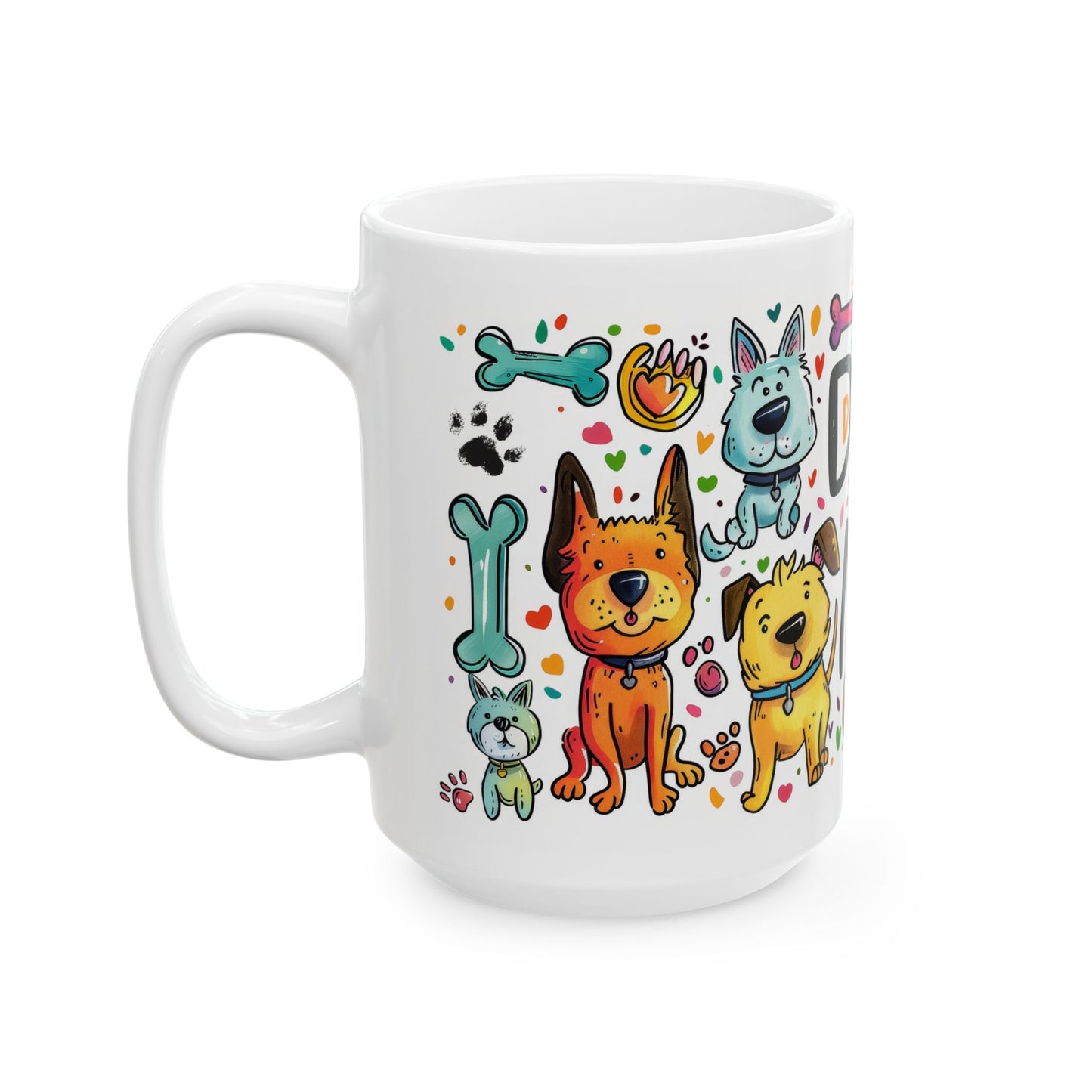 Dog Mom Ceramic Mug | Fun Pet Lover Coffee Cup | Perfect Gift for Dog Owners