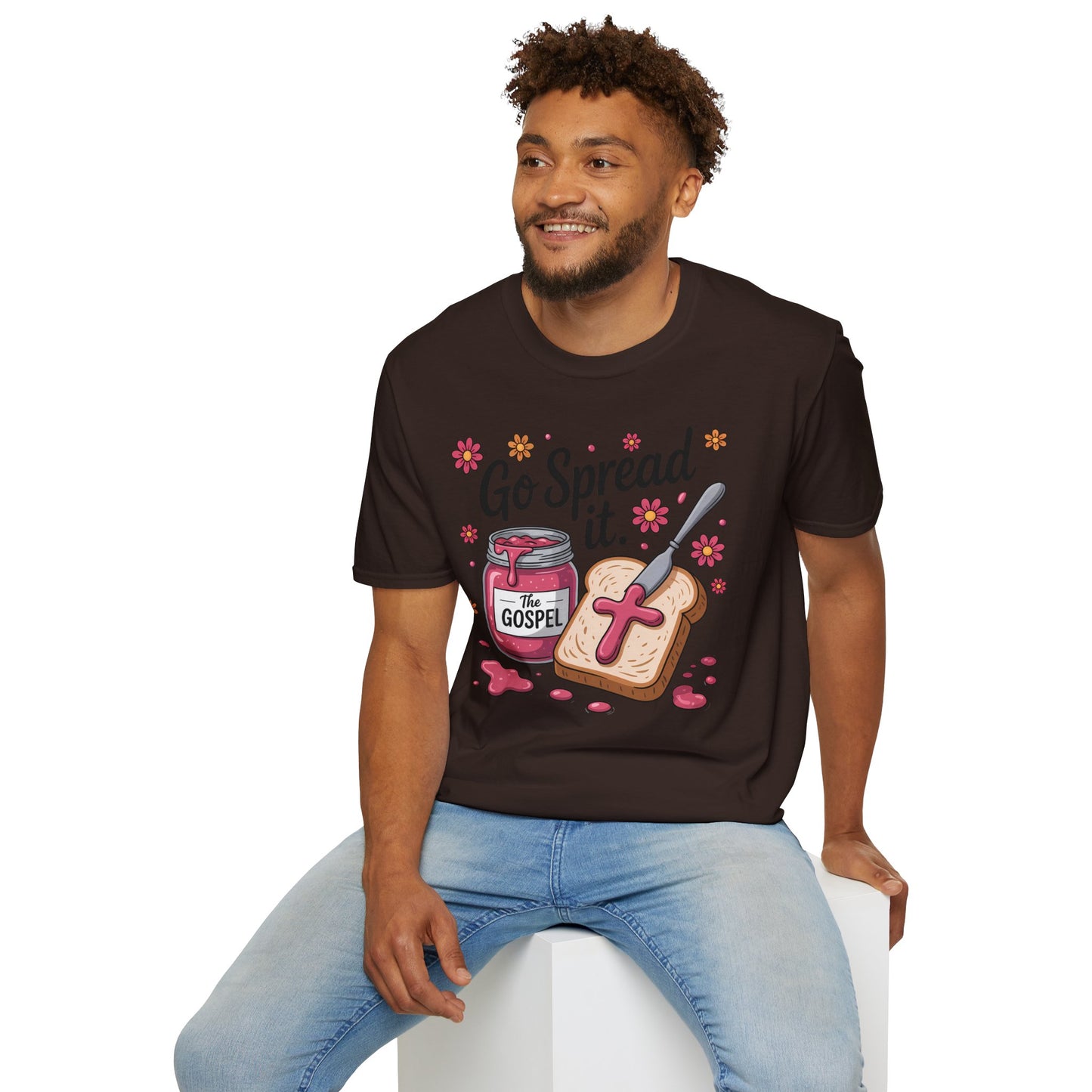 Christian T-Shirt — "Go Spread It" Gospel Jam Toast Tee