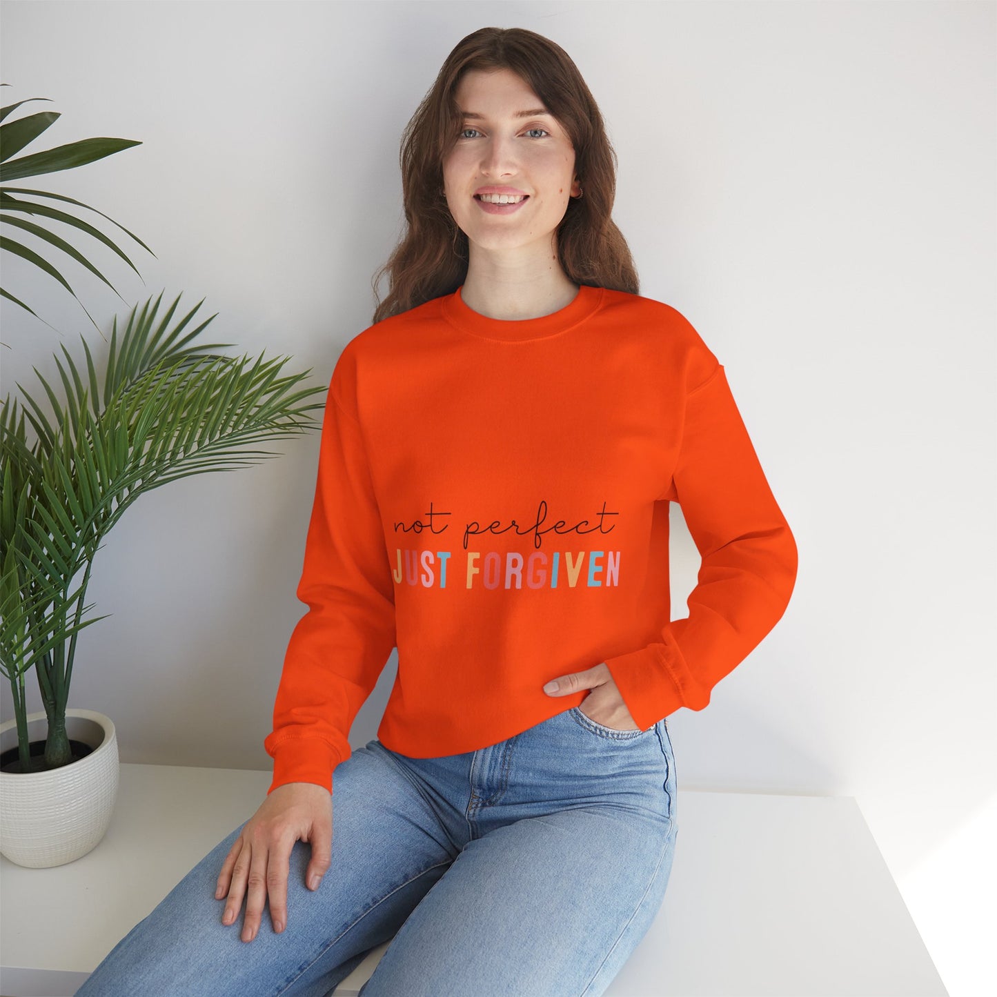 Unisex Forgiven Sweatshirt - Not Perfect, Just Forgiven - Cozy Casual Wear