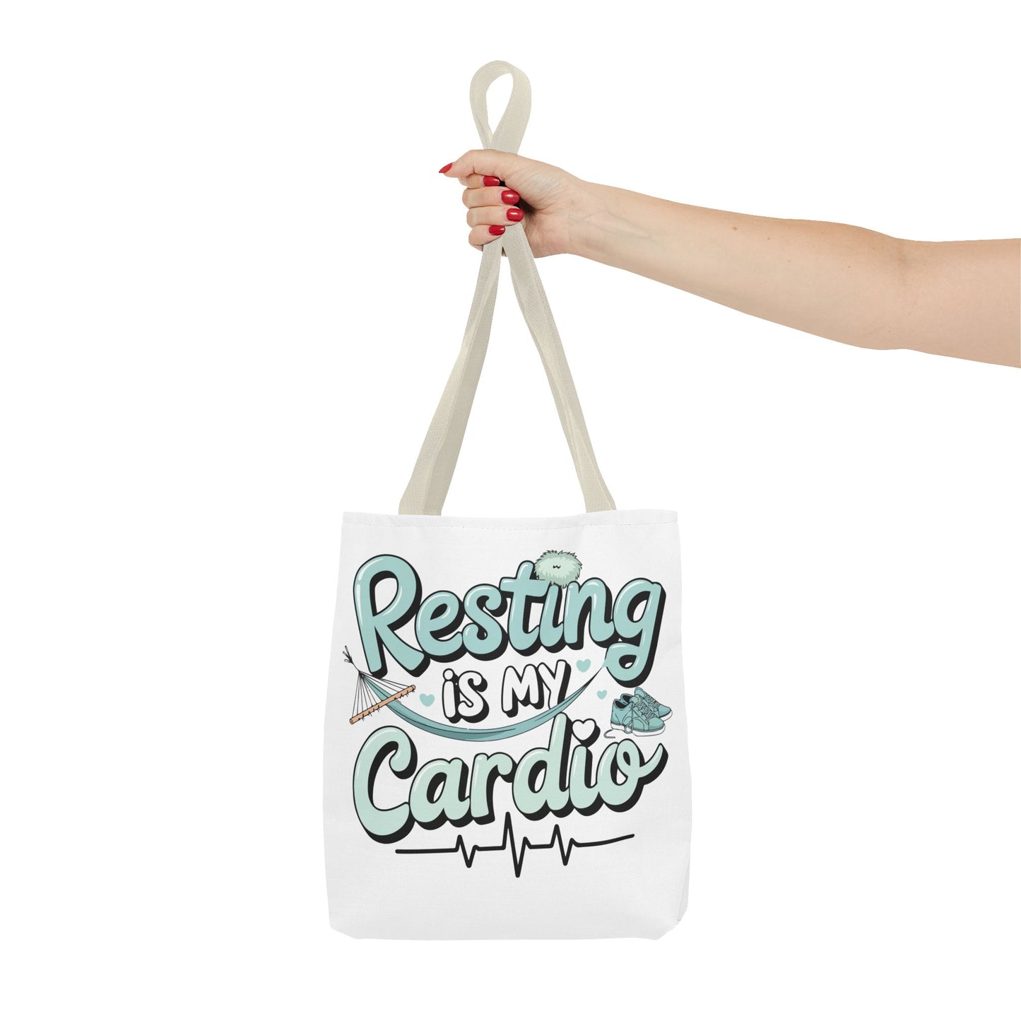 Resting is My Cardio Tote Bag - Fun Workout Motivational Bag for Gym Lovers