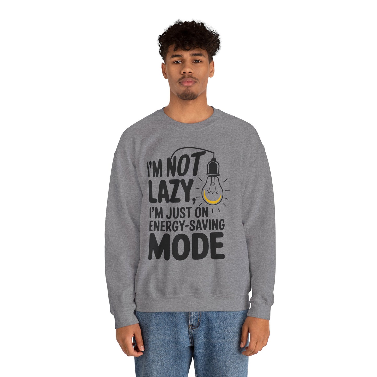 Funny Energy-Saving Mode Sweatshirt | Unisex Heavy Blend Crewneck