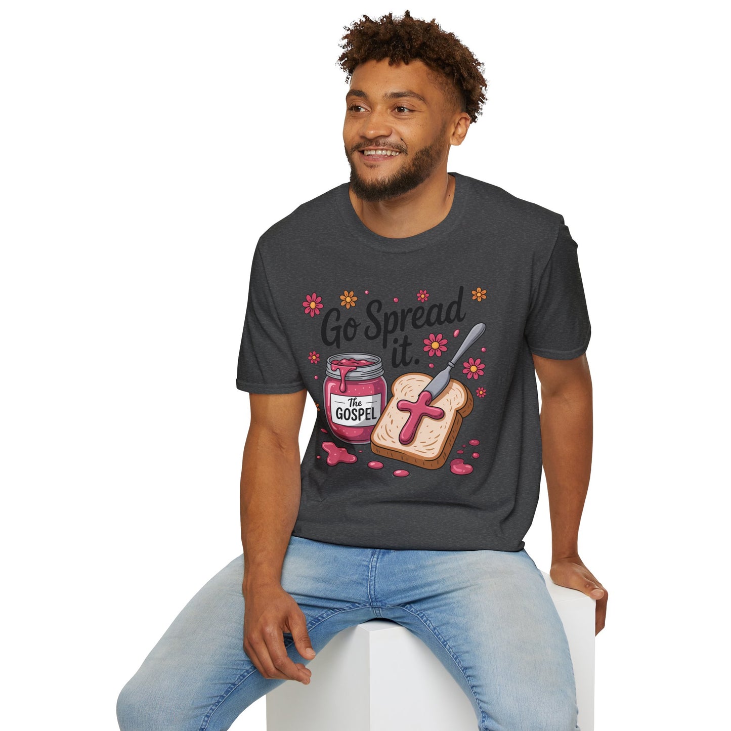 Christian T-Shirt — "Go Spread It" Gospel Jam Toast Tee