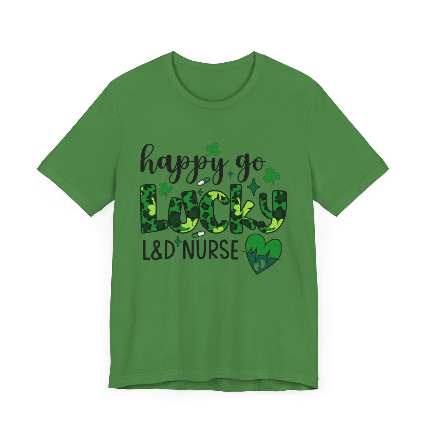Happy Go Lucky Unisex Nurse Tee - St. Patrick's Day Shirt