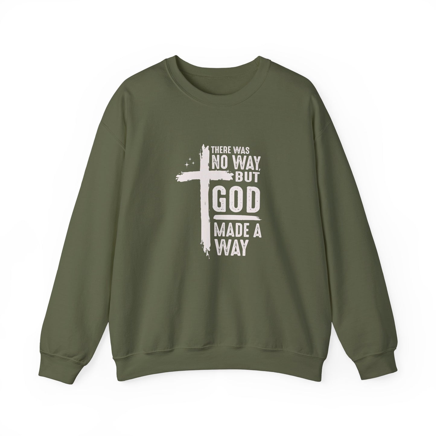 Inspirational Christian Crewneck Sweatshirt - 'God Made a Way'