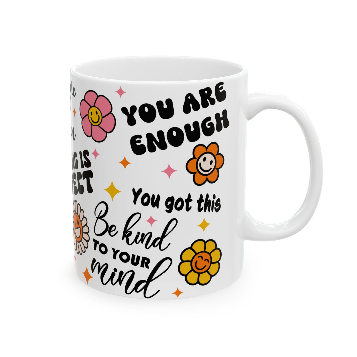 Positive Affirmation Ceramic Mug - 11oz & 15oz - Uplifting Messages for Self-Love