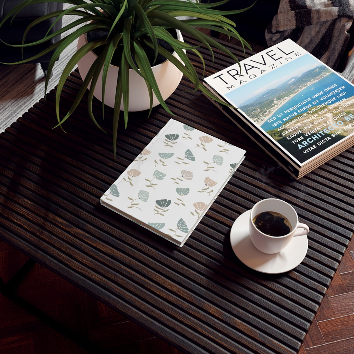 Floral Pattern Hardback Journal - Elegant Notebook for Writers and Dreamers