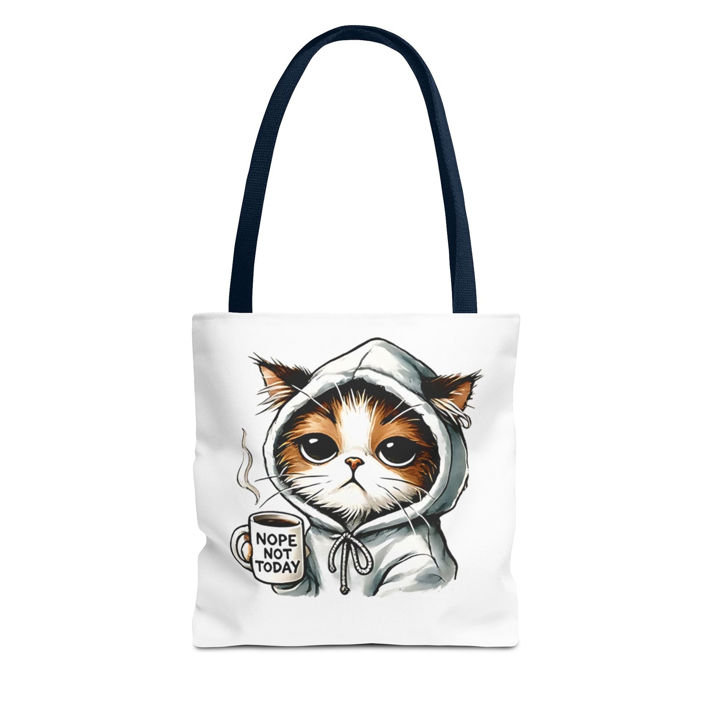 Cute Cat Tote Bag - "Nope Not Today" Design