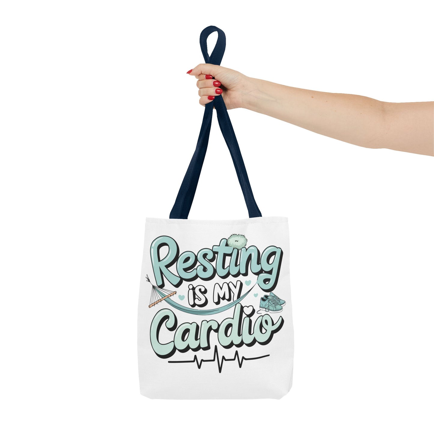 Resting is My Cardio Tote Bag - Fun Workout Motivational Bag for Gym Lovers