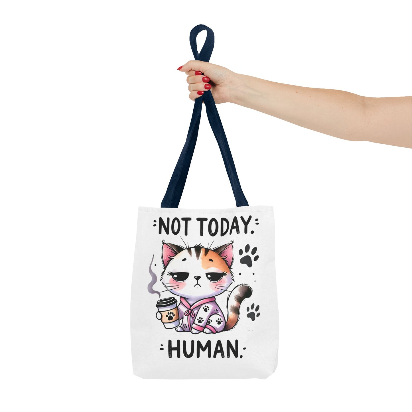 Cute Cat Tote Bag – "Not Today, Human" – Perfect for Cat Lovers & Everyday Use