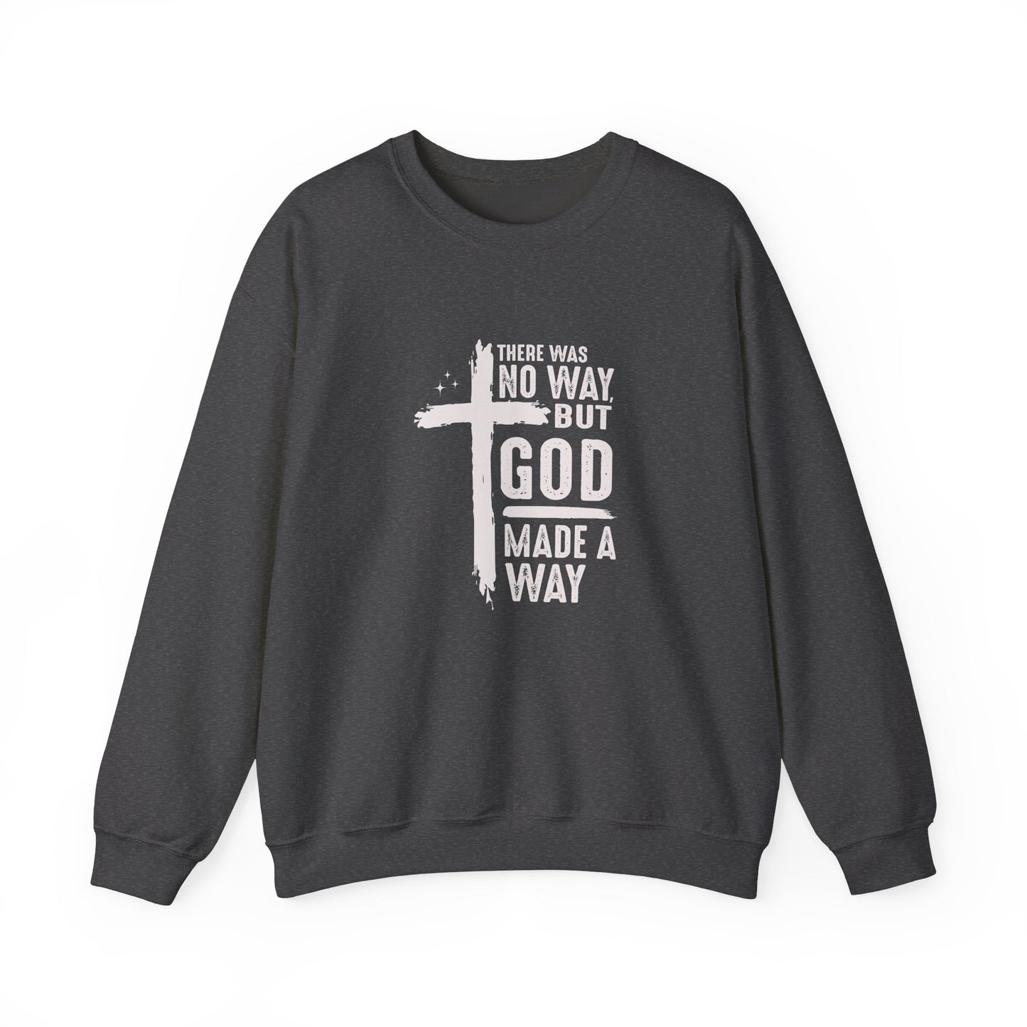 Inspirational Christian Crewneck Sweatshirt - 'God Made a Way'