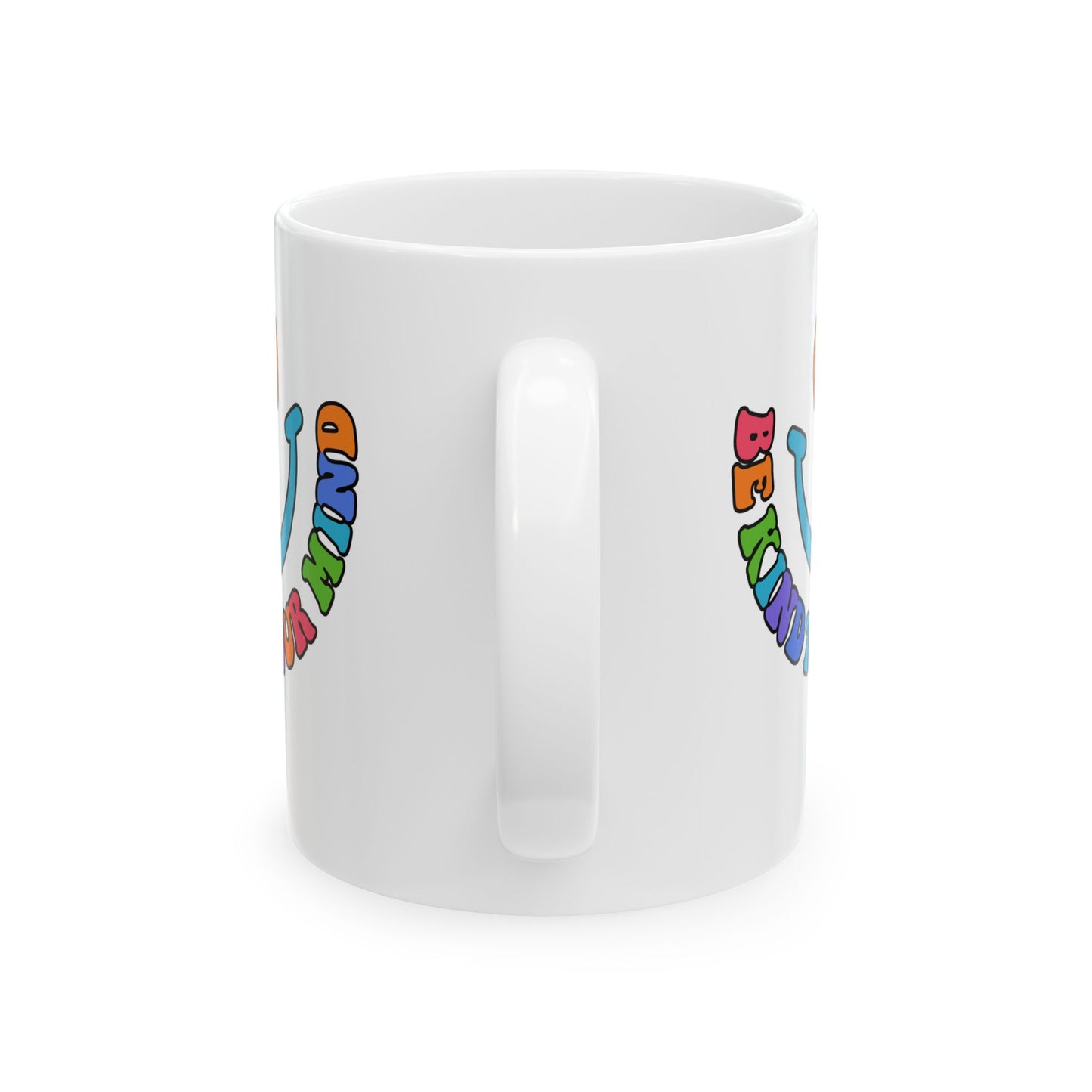 Be Kind Ceramic Mug - Colorful Motivational Design (11oz, 15oz)