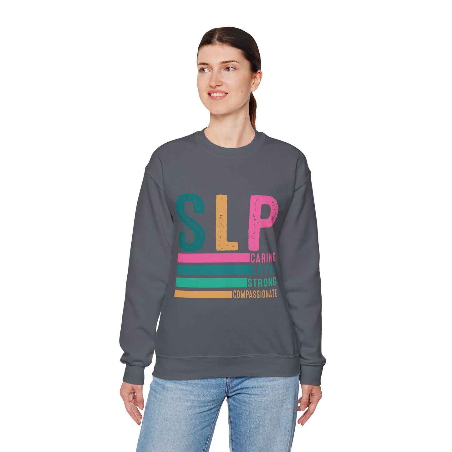 SLP Caring Loyal Strong Unisex Crewneck Sweatshirt