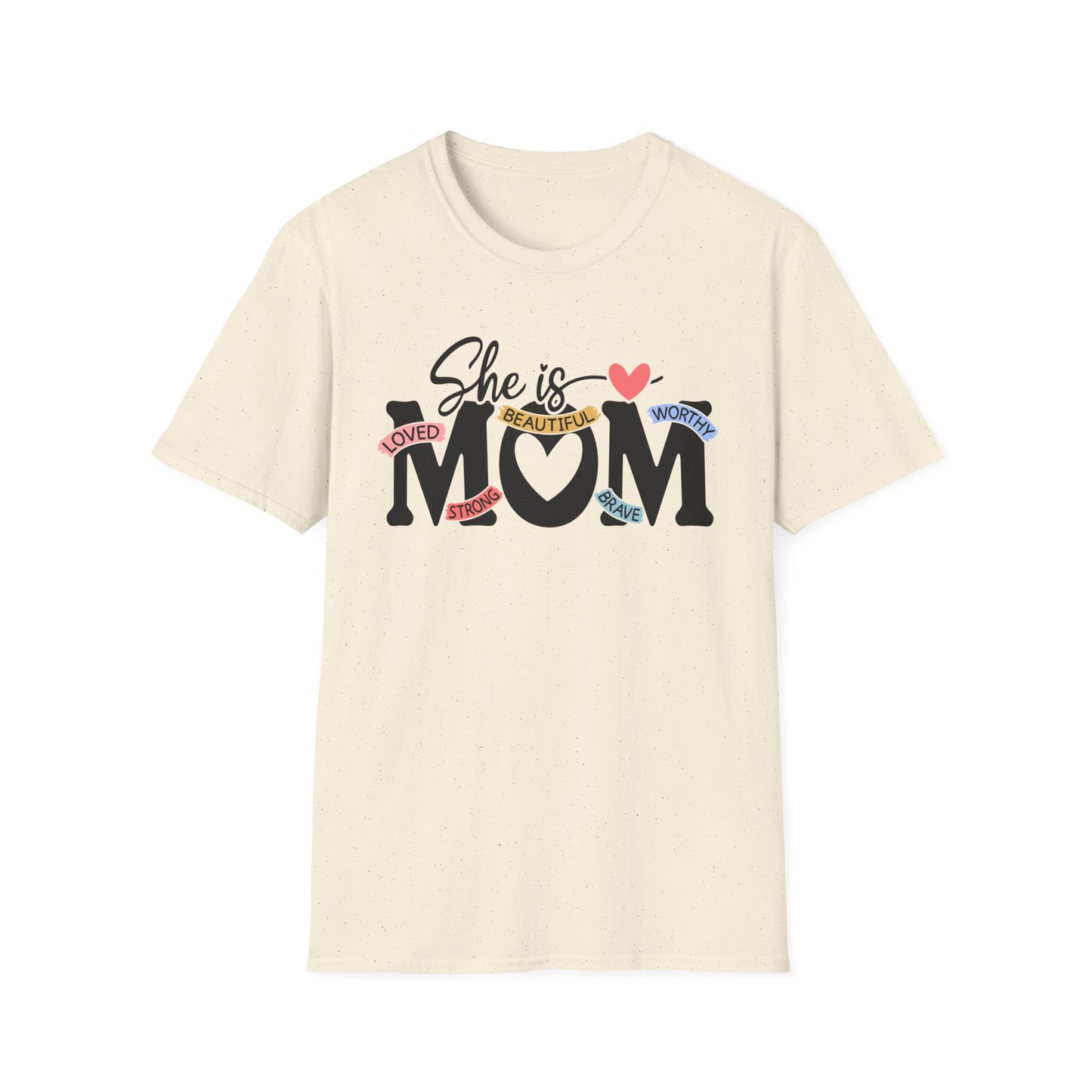 Mom Heart Tee — "She is MOM" Inspirational Mother's Day T-Shirt