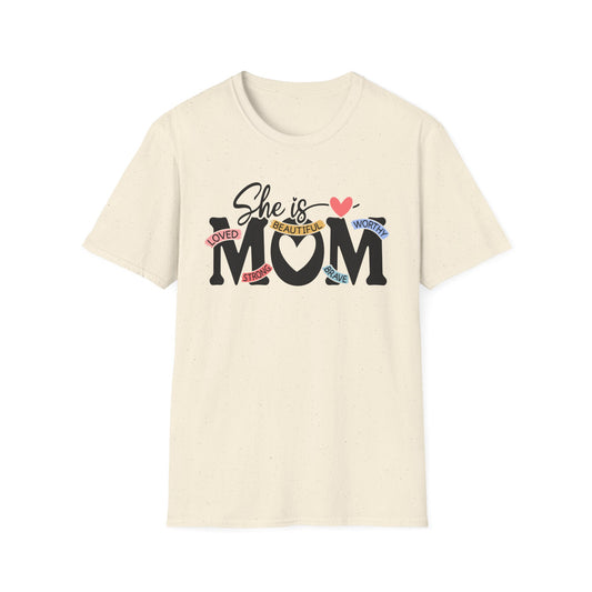Mom Heart Tee — "She is MOM" Inspirational Mother's Day T-Shirt