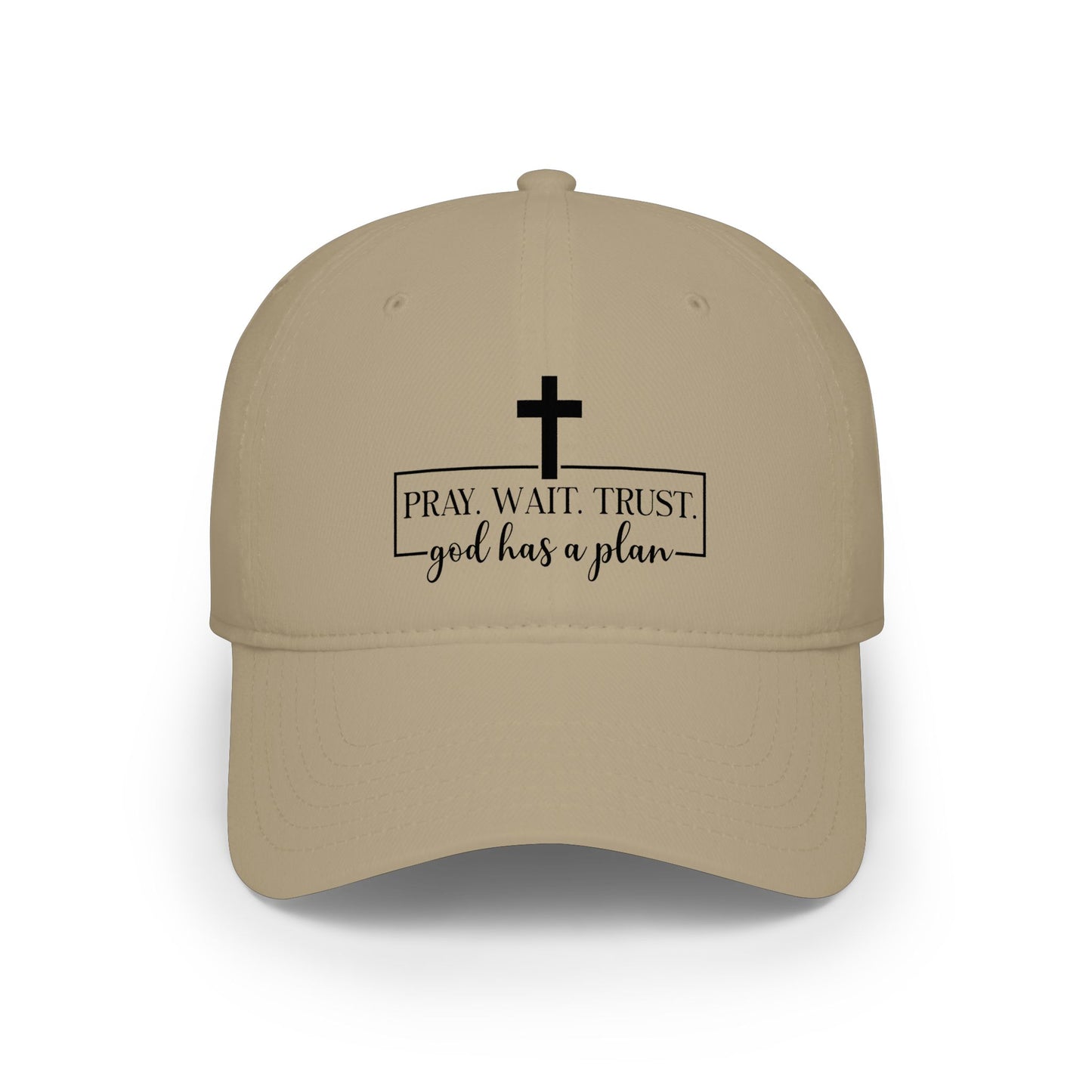 Pray Wait Trust Baseball Cap — 'God Has a Plan' Faith Hat