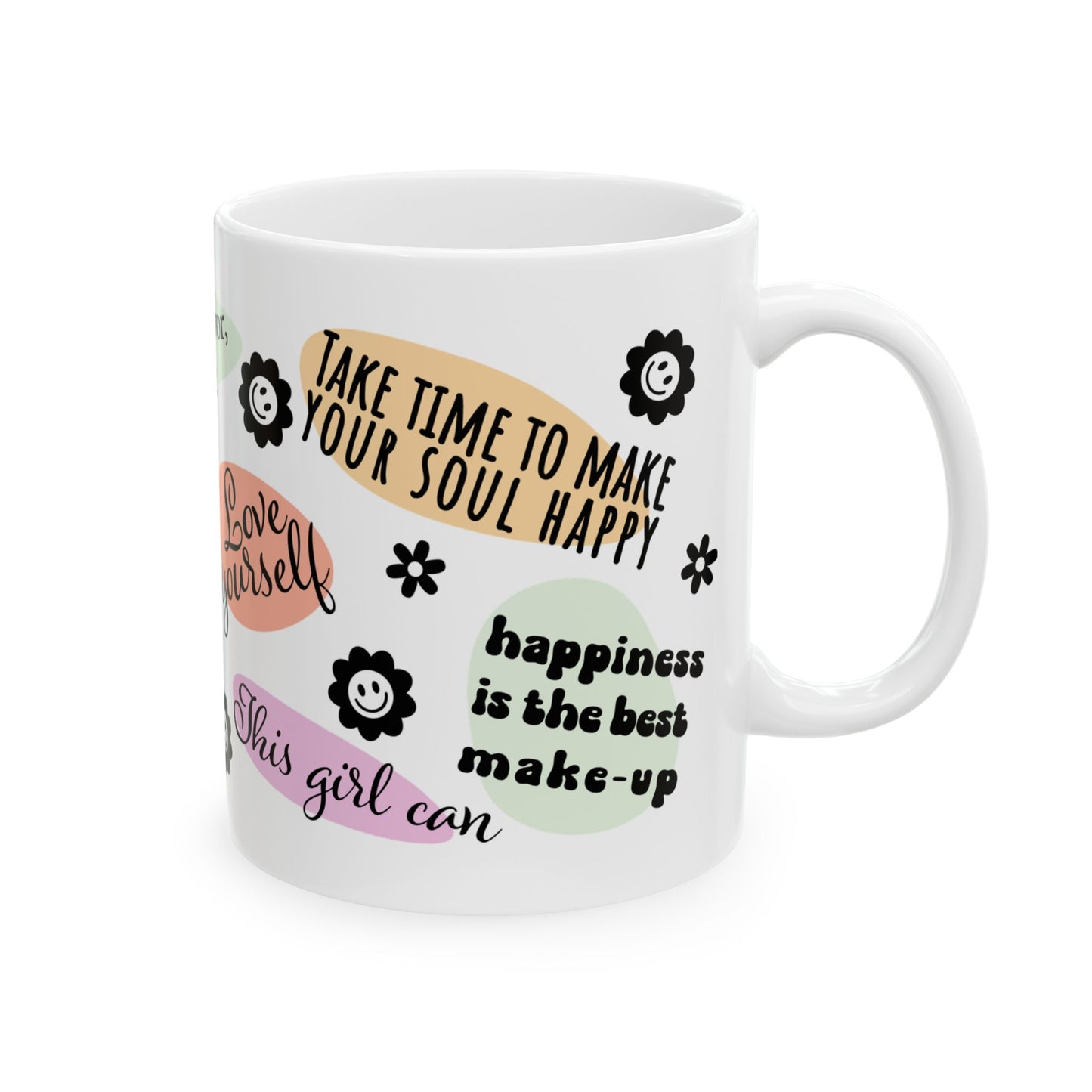 Inspirational Ceramic Mug - Self-Love & Positivity Quotes