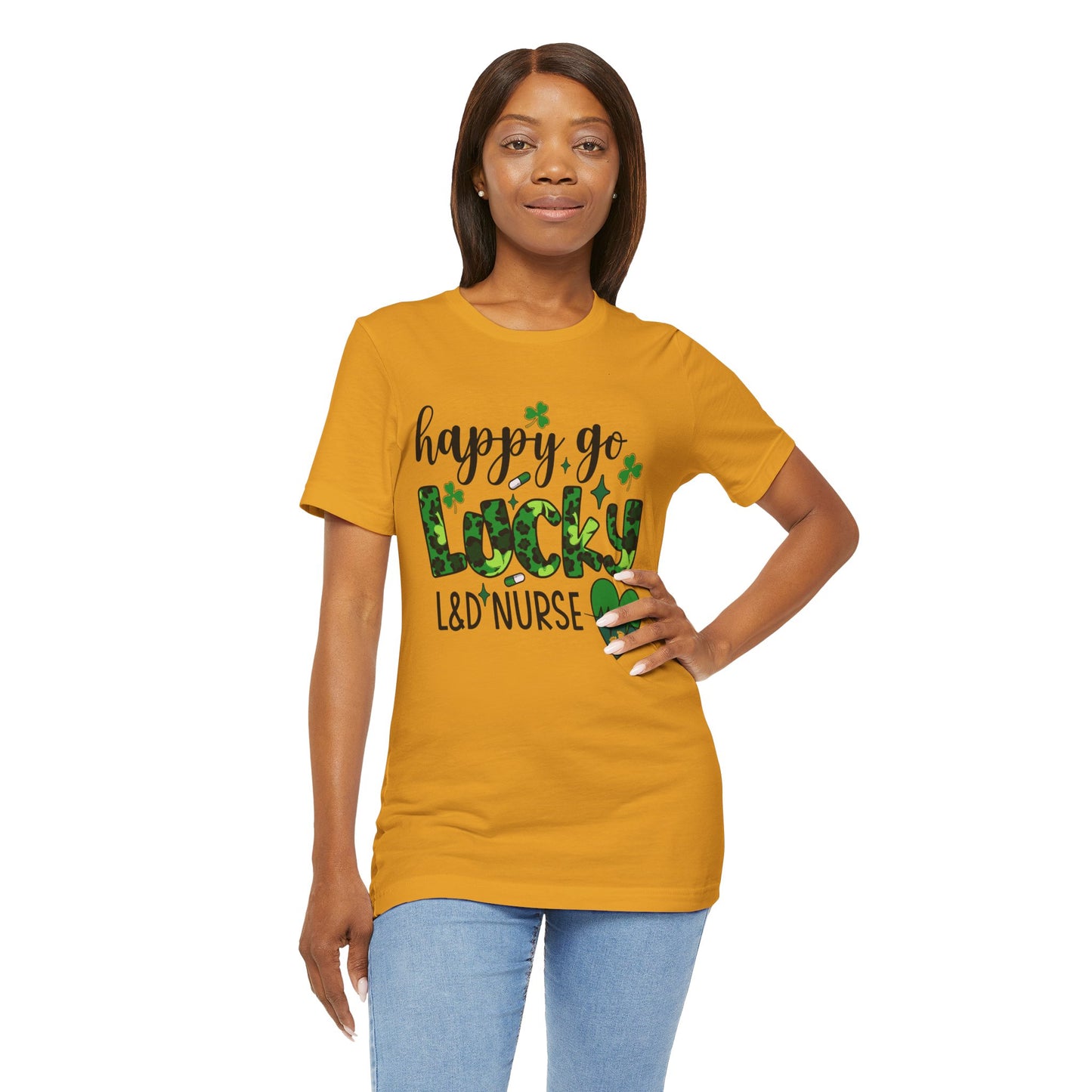 Happy Go Lucky Unisex Nurse Tee - St. Patrick's Day Shirt