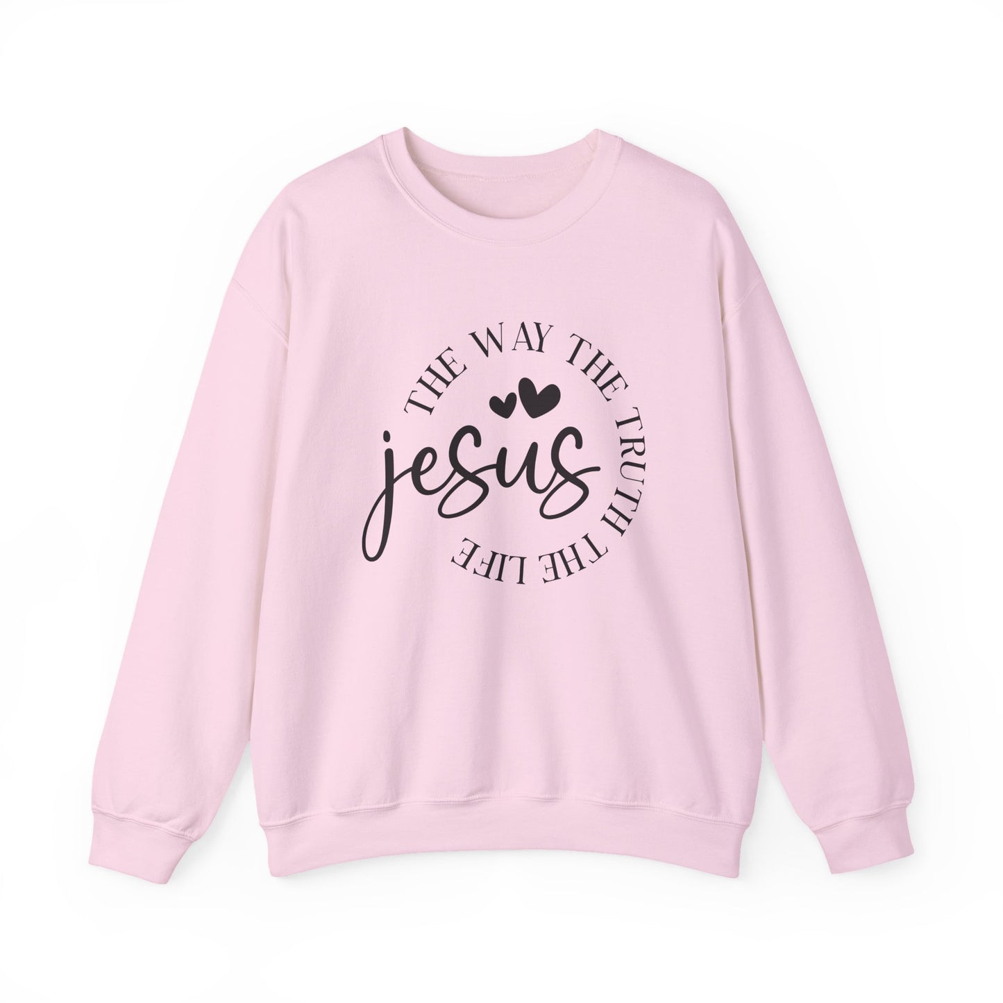 Jesus Crewneck Sweatshirt — "The Way The Truth The Life" Christian Pullover