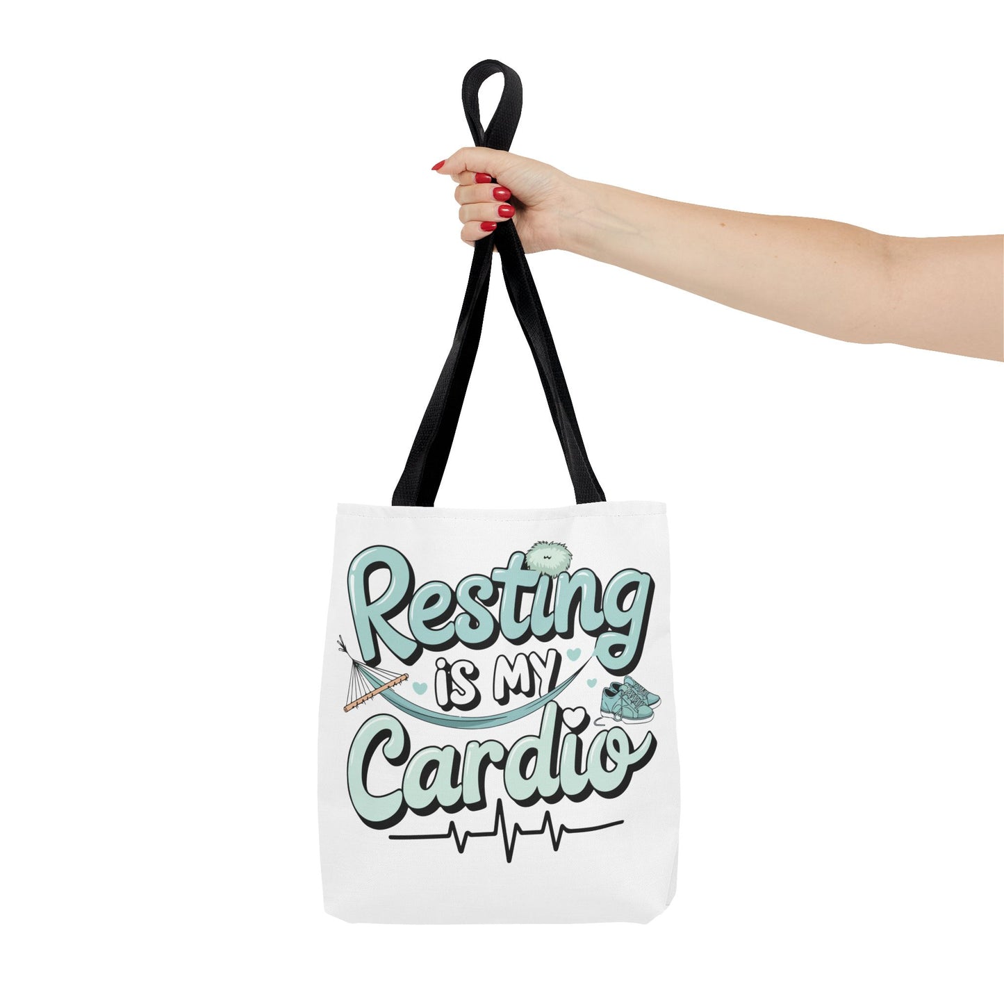Resting is My Cardio Tote Bag - Fun Workout Motivational Bag for Gym Lovers