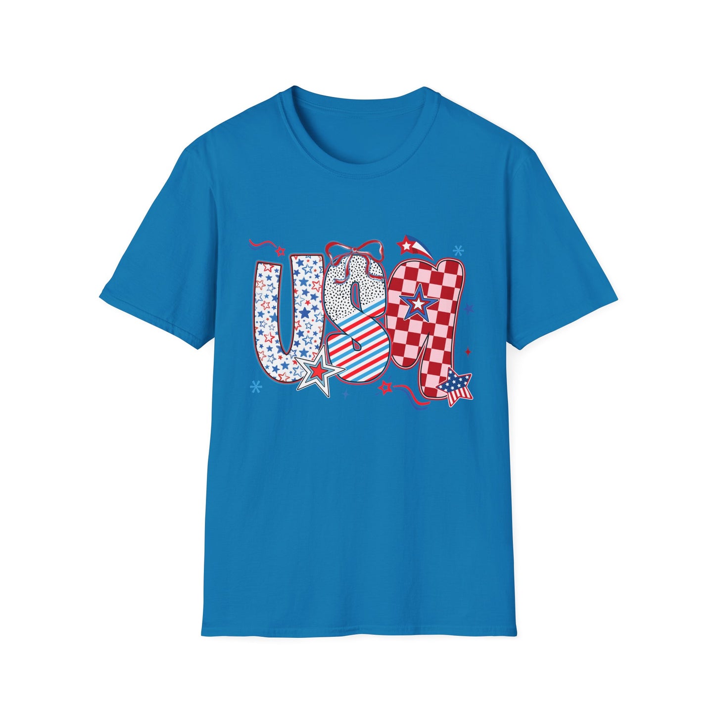 USA Themed T-Shirt - July 4th Celebration, Patriotic Apparel, Independence Day Gift