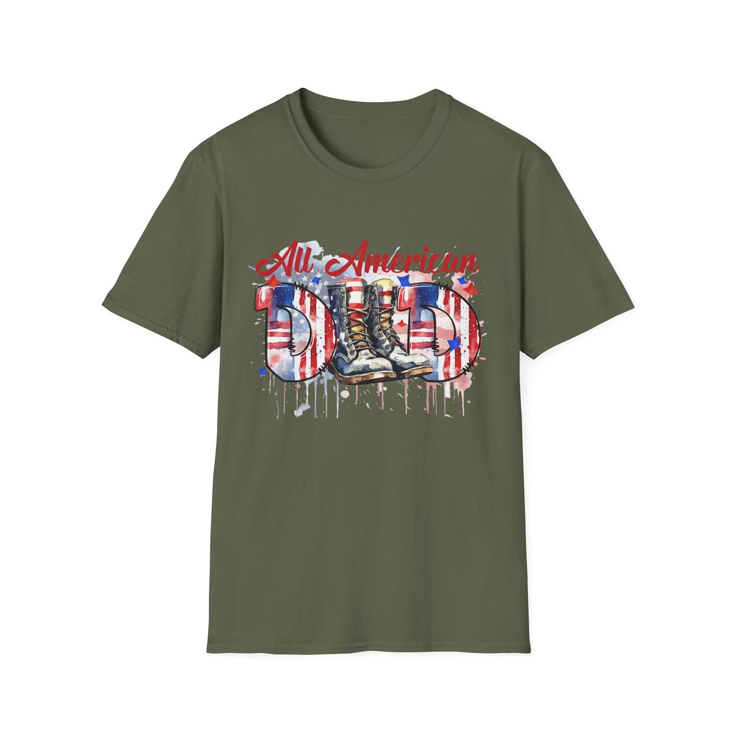 All American Dad T-Shirt | Patriotic Tee, Father's Day Gift