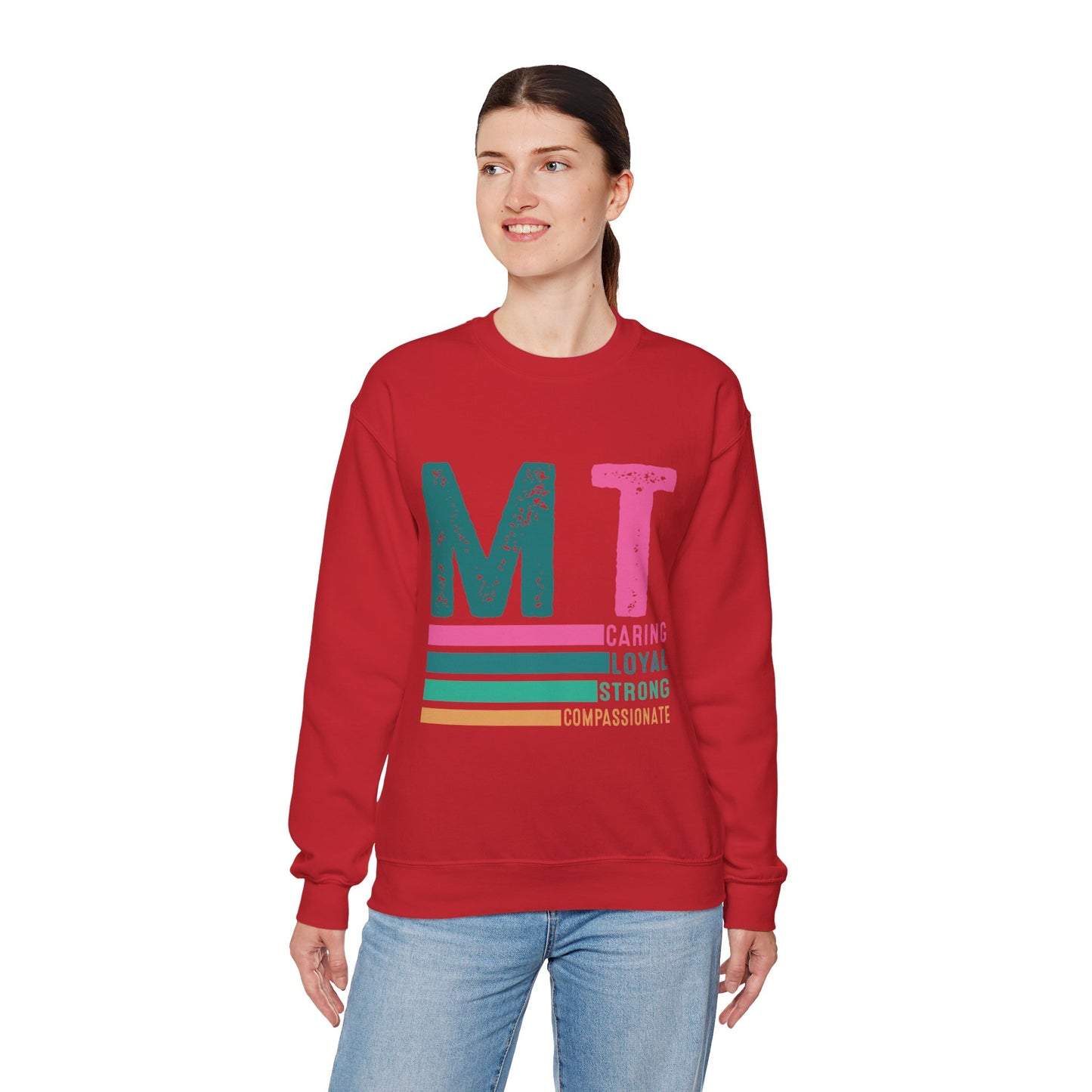 Caring Loyal Strong Unisex Sweatshirt - Compassionate Message Apparel