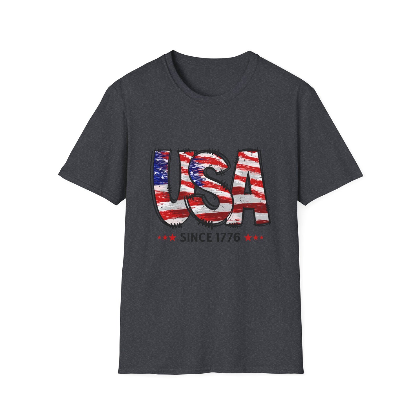 USA Flag Graphic T-Shirt, Vintage USA Tee, Independence Day Shirt, Patriotic Apparel