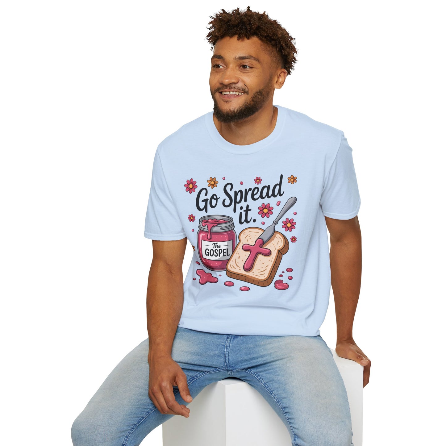 Christian T-Shirt — "Go Spread It" Gospel Jam Toast Tee