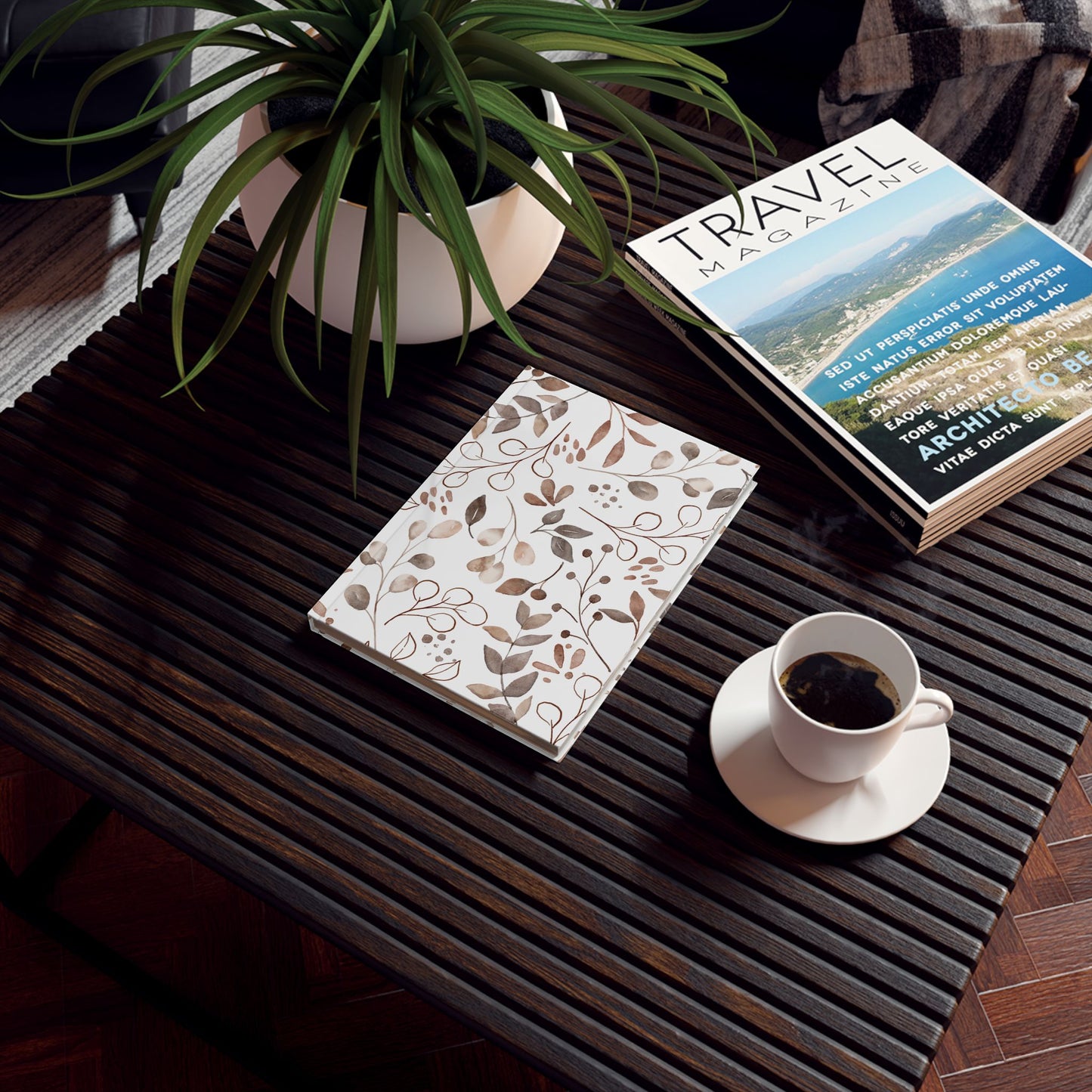 Elegant Floral Hard Backed Journal for Mindfulness & Reflection