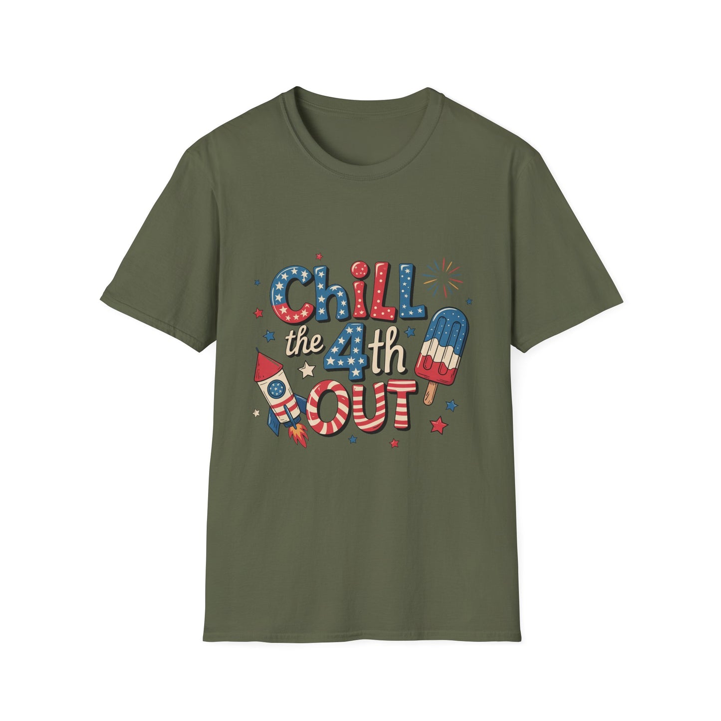 Patriotic Chill T-Shirt, 4th of July Shirt, Independence Day Apparel