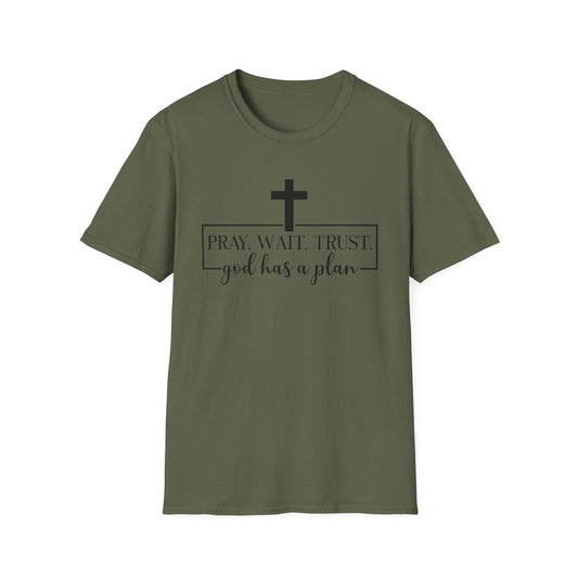 Christian T-Shirt – "Trust. God Has a Plan" Faith Tee