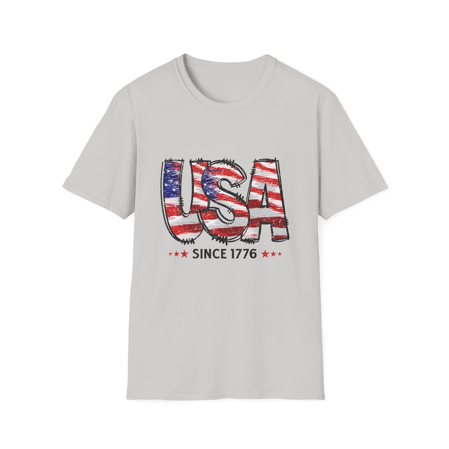 USA Flag Graphic T-Shirt, Vintage USA Tee, Independence Day Shirt, Patriotic Apparel