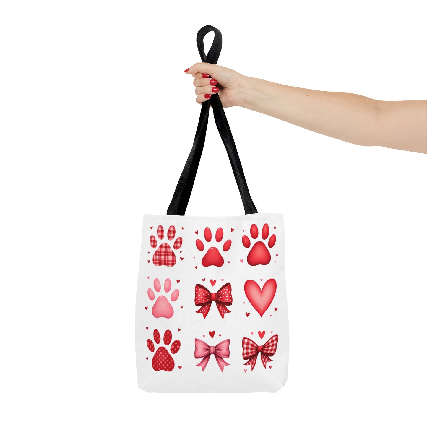 Cute Love and Paw Print Tote Bag - Perfect for Pet Lovers
