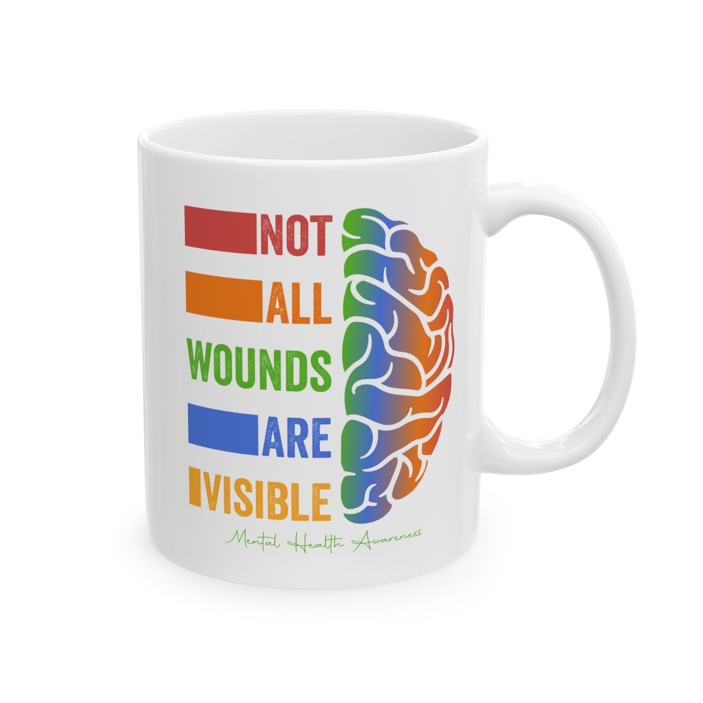Inspirational Brain Graphic Ceramic Mug - 11oz & 15oz