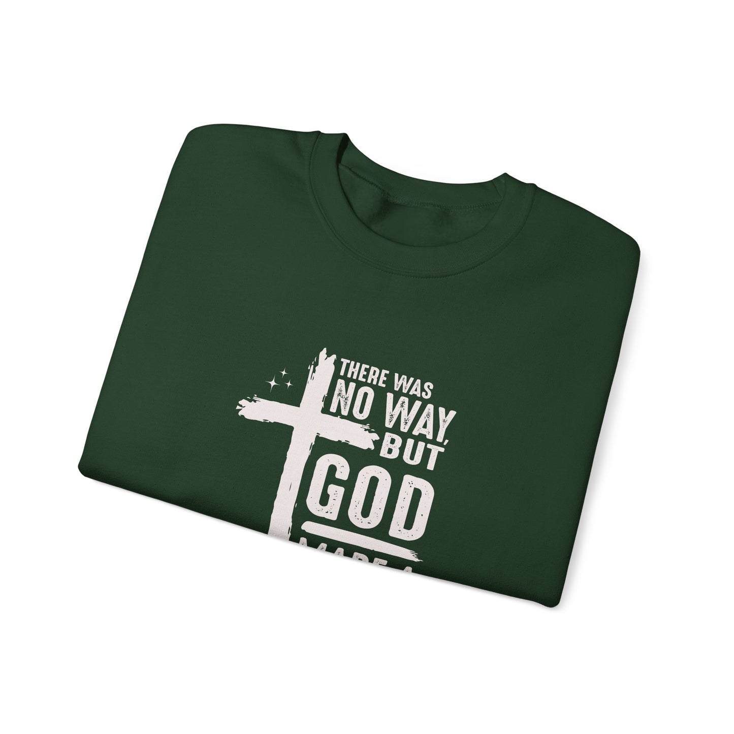 Inspirational Christian Crewneck Sweatshirt - 'God Made a Way'