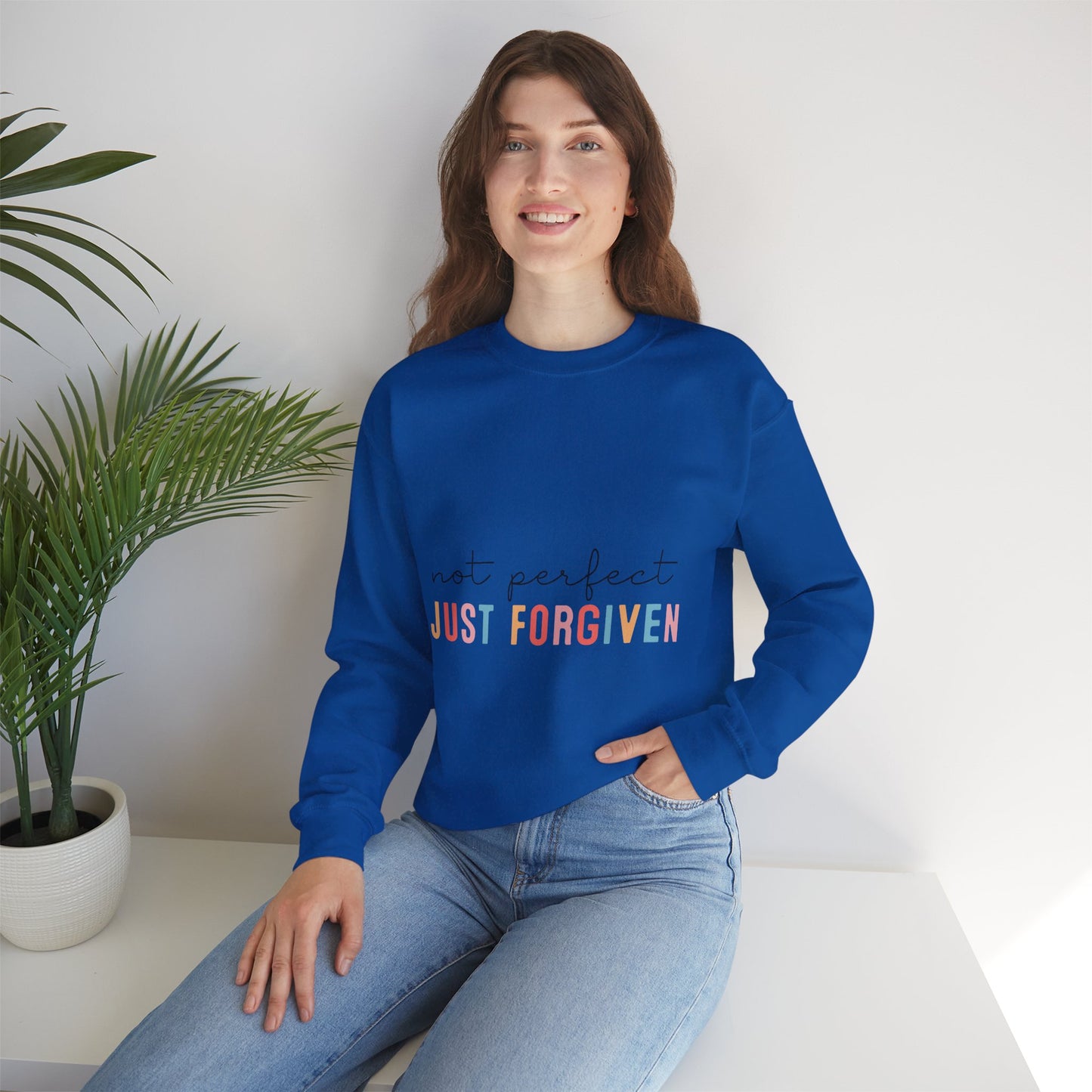 Unisex Forgiven Sweatshirt - Not Perfect, Just Forgiven - Cozy Casual Wear