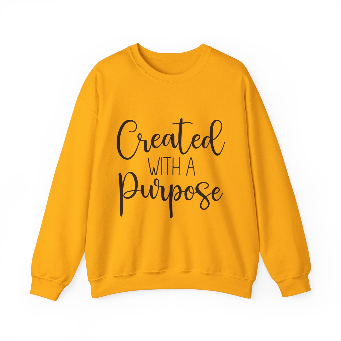 Created with a Purpose Crewneck Sweatshirt - Inspiring Unisex Heavy Blend Style for Everyday Wear