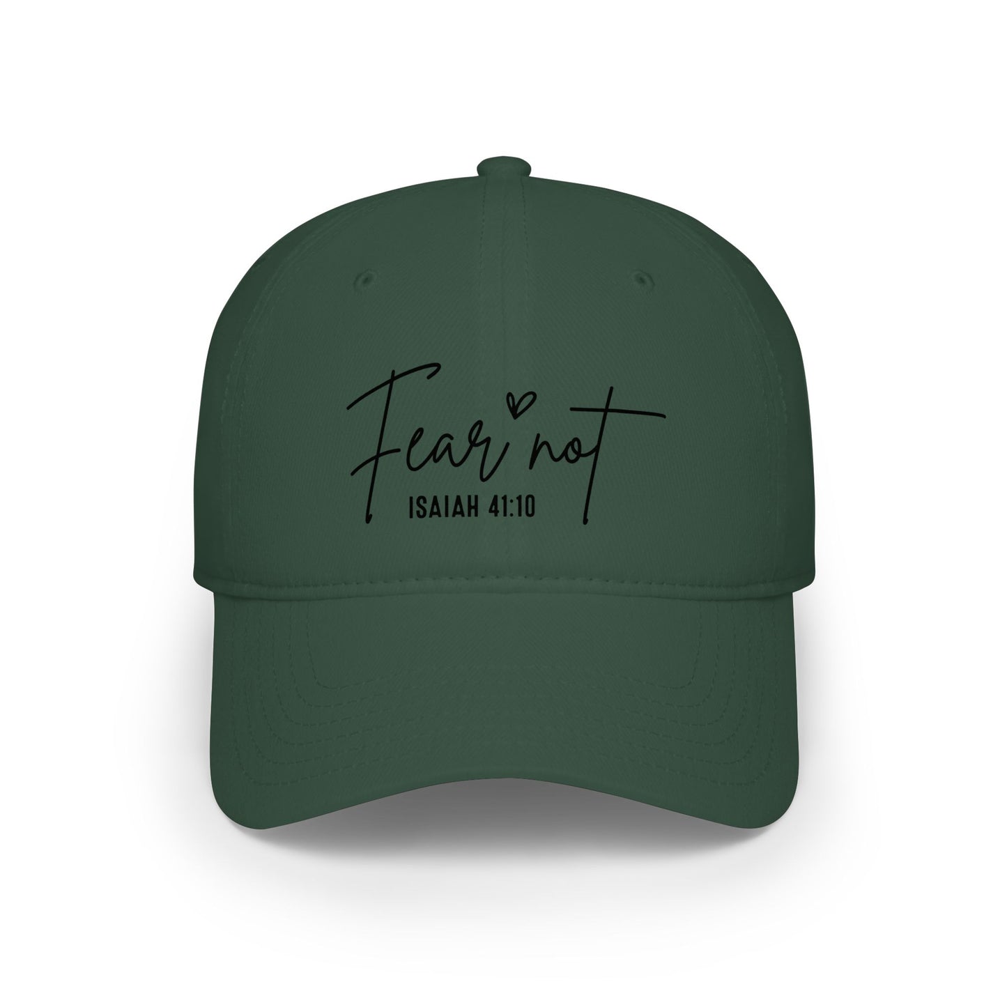 Fear Not Isaiah 41:10 Baseball Cap — Christian Inspirational Red Cap