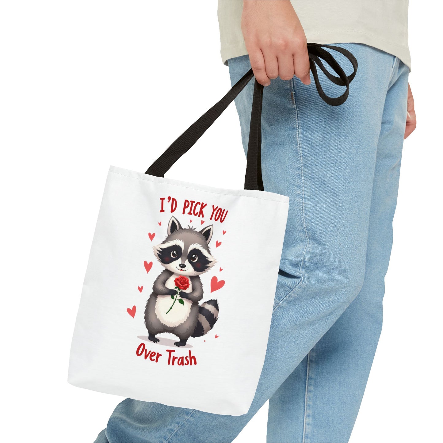 Cute Raccoon Tote Bag - 'I’d Pick You Over Trash' Gift for Animal Lovers