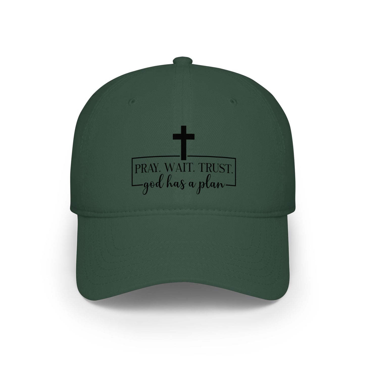 Pray Wait Trust Baseball Cap — 'God Has a Plan' Faith Hat