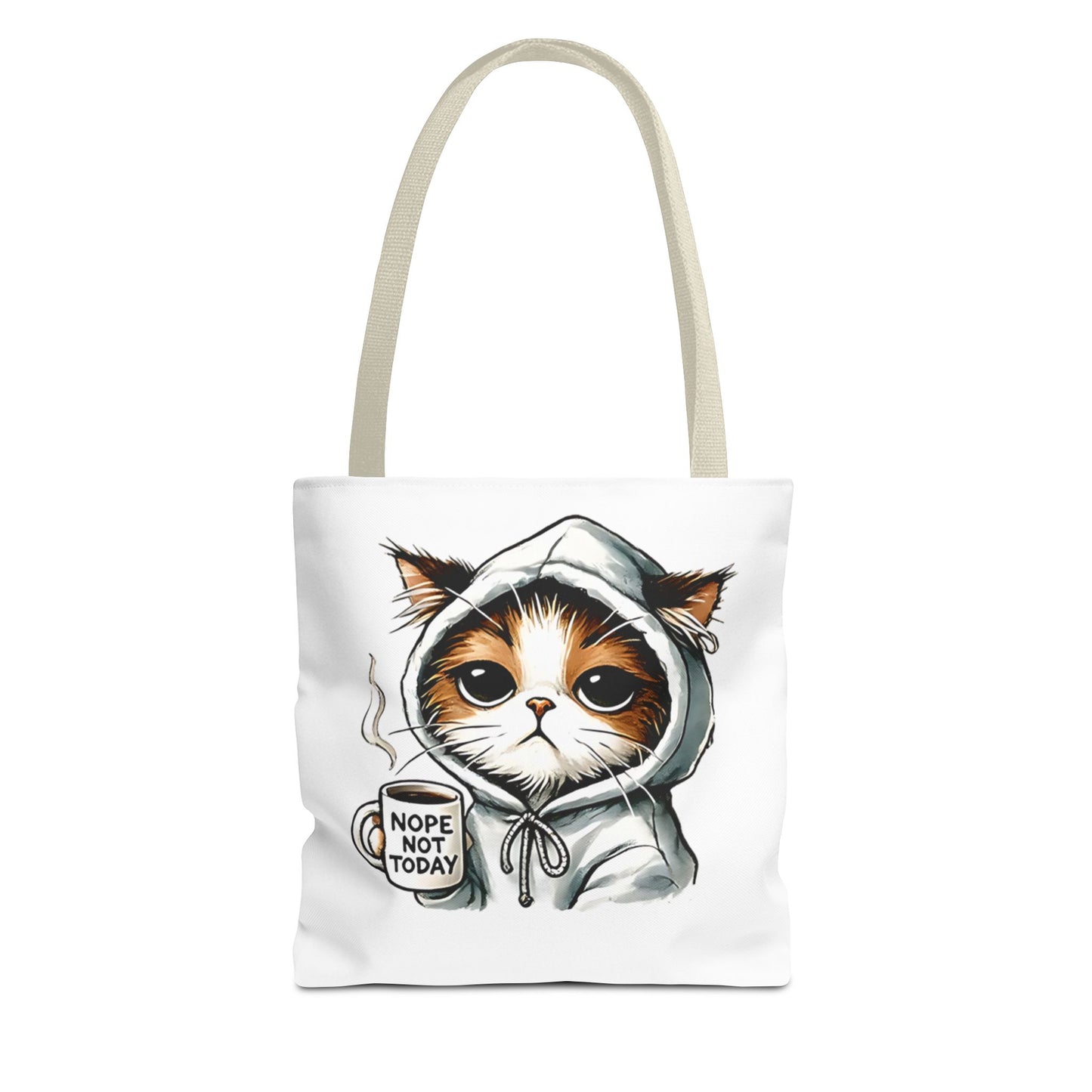 Cute Cat Tote Bag - "Nope Not Today" Design