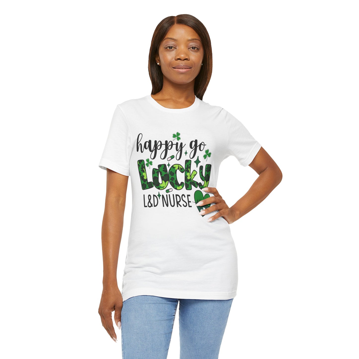 Happy Go Lucky Unisex Nurse Tee - St. Patrick's Day Shirt