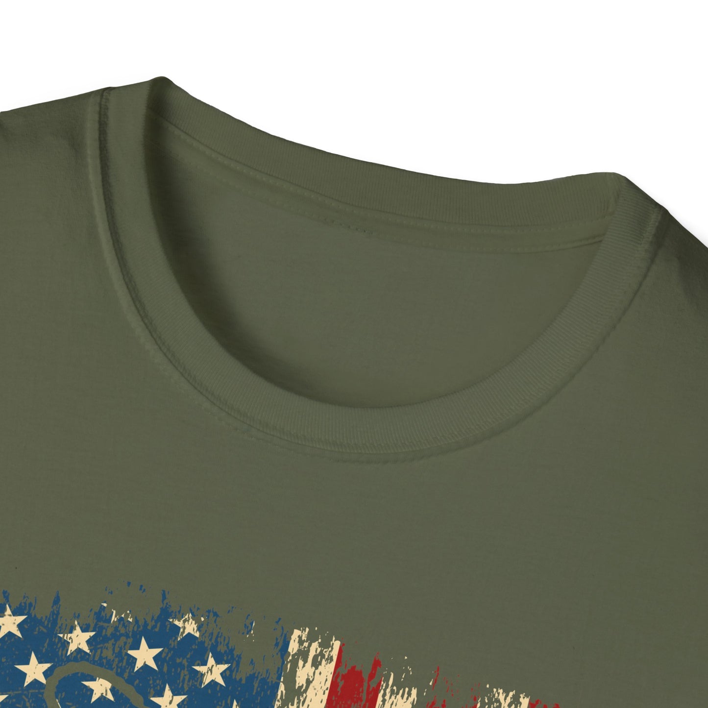Military Mom T-Shirt – Distressed American Flag & Dog Tag Patriotic Tee