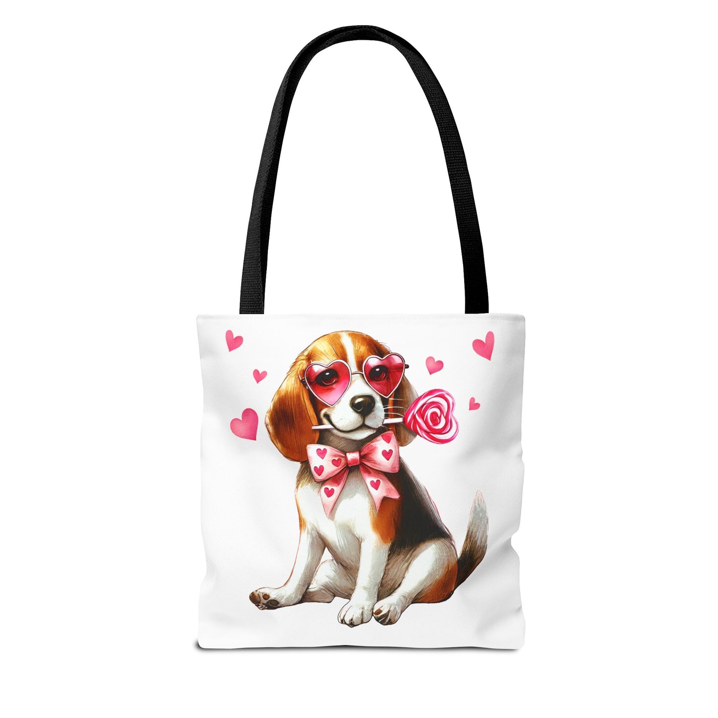 Cute Beagle Dog Love Tote Bag - Valentine's Day Gift