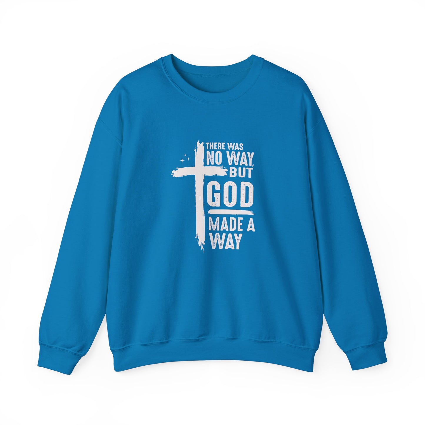 Inspirational Christian Crewneck Sweatshirt - 'God Made a Way'