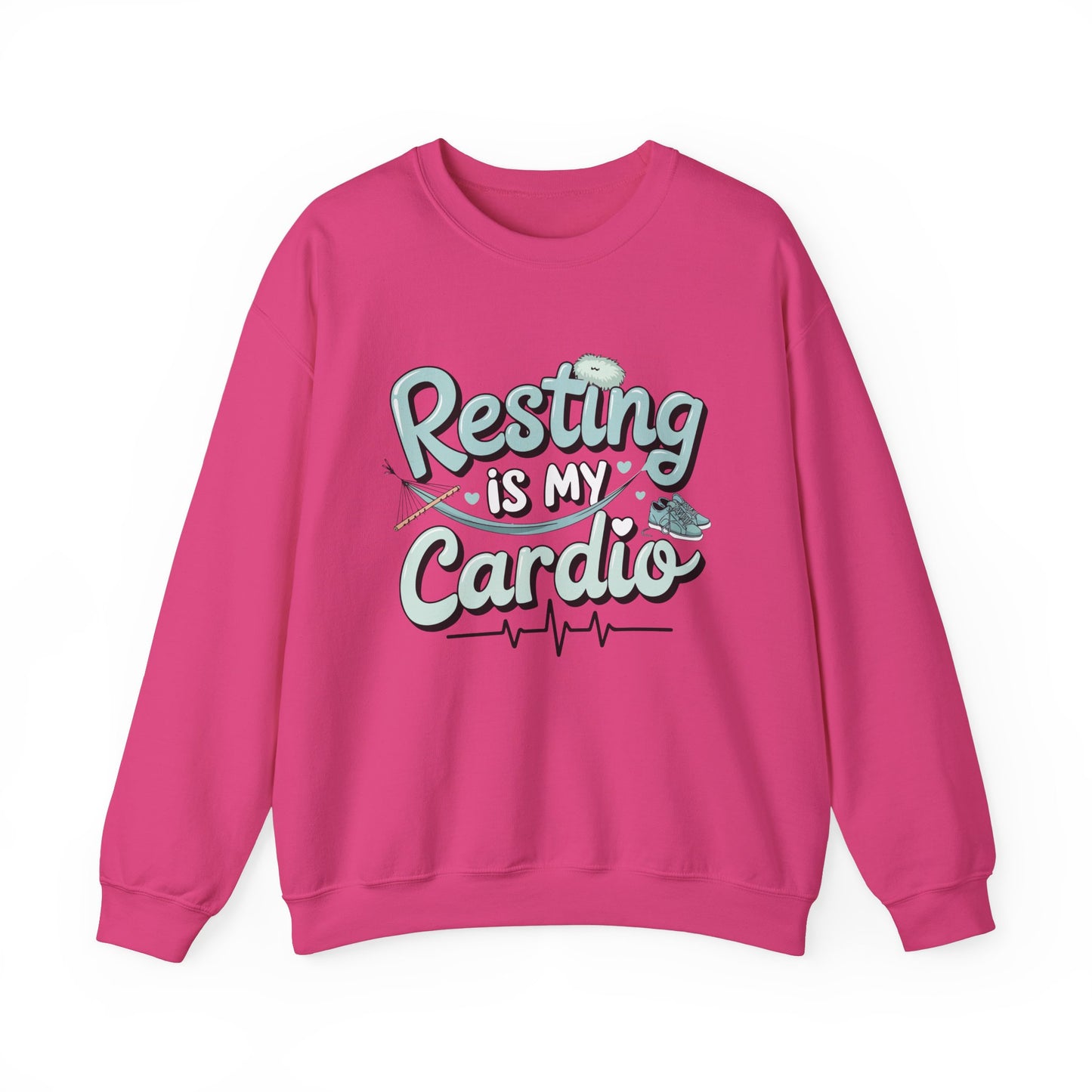 Resting is My Cardio Sweatshirt - Cozy Unisex Heavy Blend Crewneck