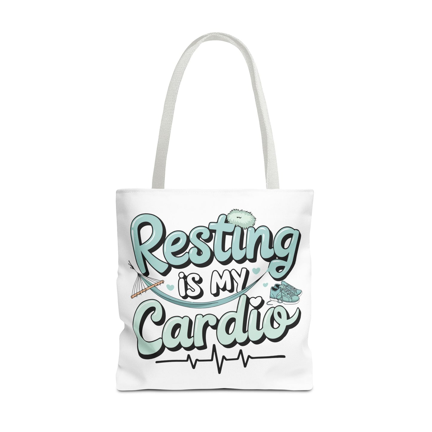 Resting is My Cardio Tote Bag - Fun Workout Motivational Bag for Gym Lovers