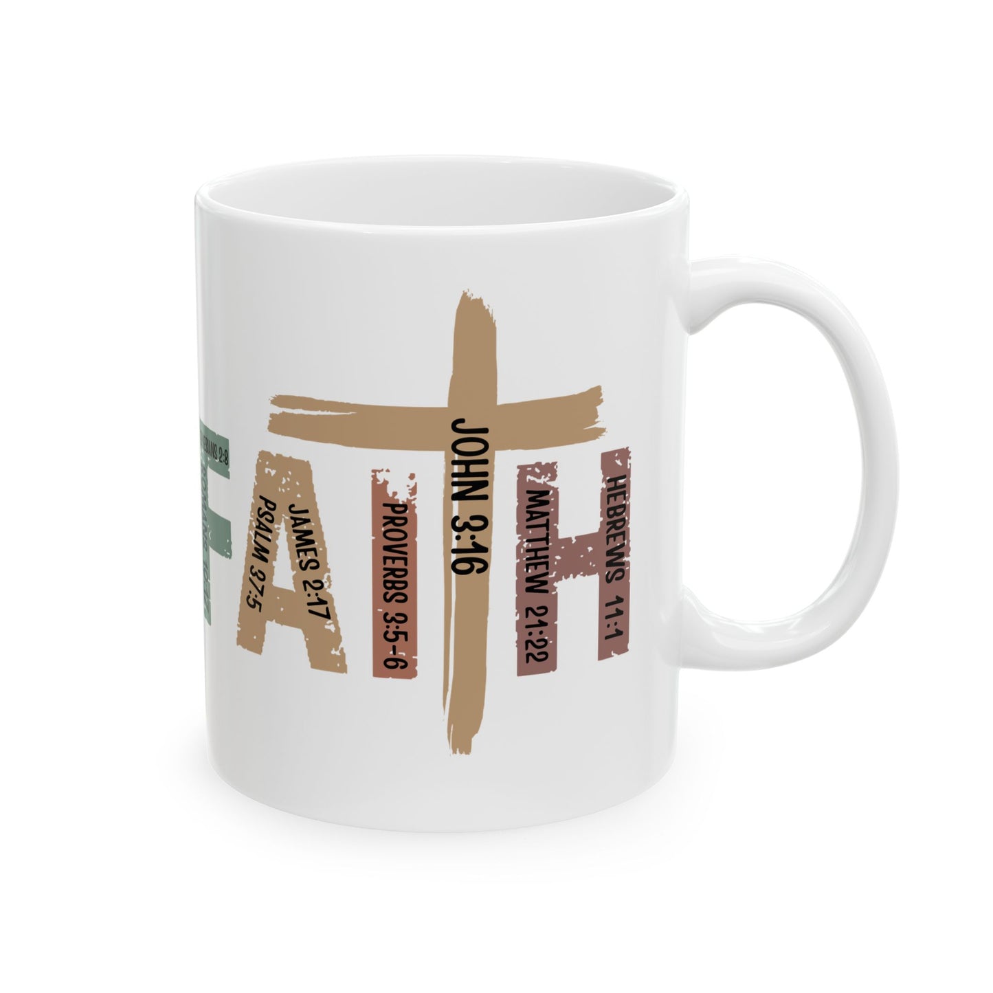 Bible Verse Cross Mug — Inspirational Scripture Coffee Cup (11oz & 15oz)