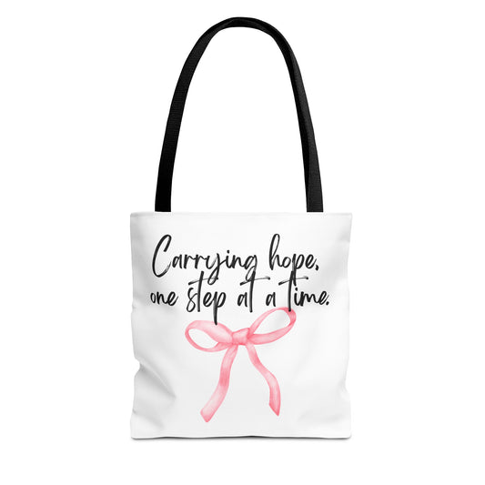 Inspirational Tote Bag - "Carrying Hope, One Step at a Time"