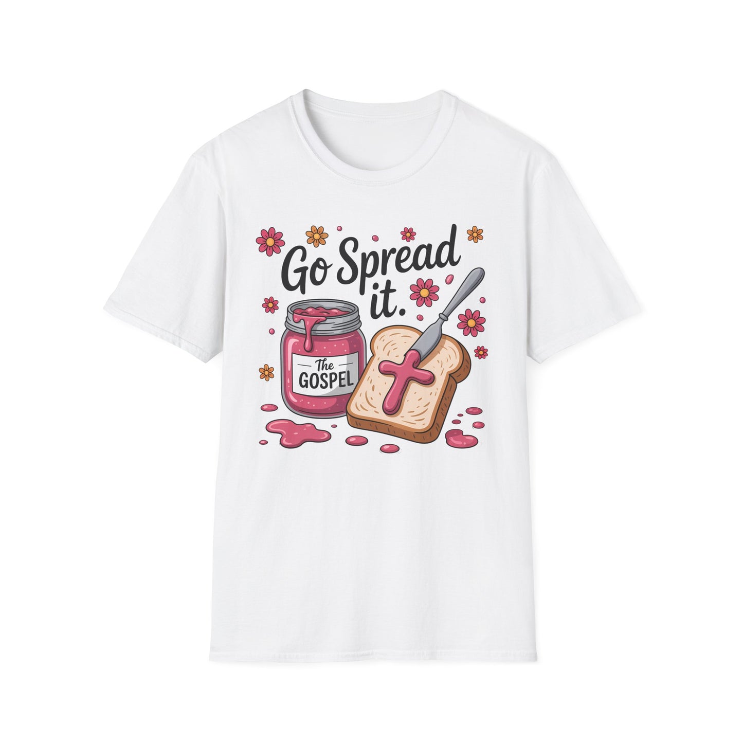 Christian T-Shirt — "Go Spread It" Gospel Jam Toast Tee